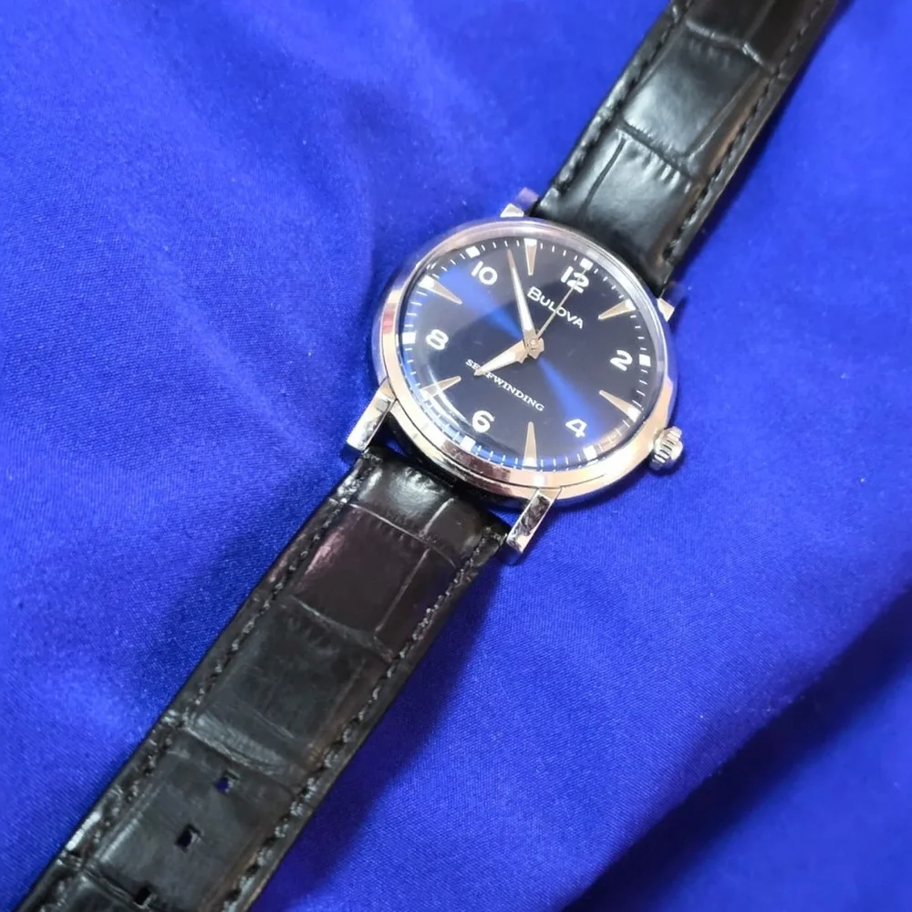 Bulova 96A242 Classic Automatic Blue Dial Mens Watch